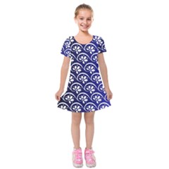 Pattern Floral Flowers Leaves Botanical Kids  Short Sleeve Velvet Dress