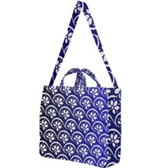 Pattern Floral Flowers Leaves Botanical Square Shoulder Tote Bag