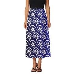 Pattern Floral Flowers Leaves Botanical Classic Midi Chiffon Skirt