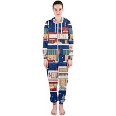 Cars Snow City Landscape Vintage Old Time Retro Pattern Hooded Jumpsuit (ladies)