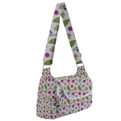 Pattern Flowers Leaves Green Purple Pink Multipack Bag