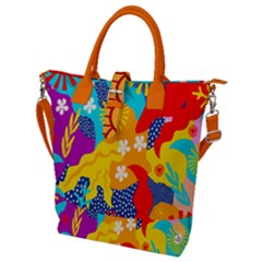 Aquatic Koi Buckle Top Tote Bag by dlmcguirt