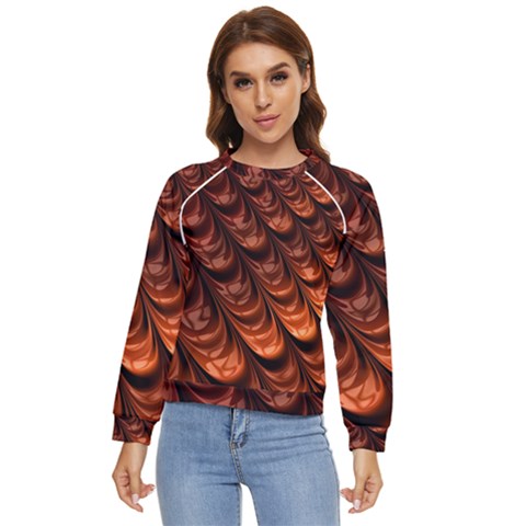 Fractal Frax Women s Long Sleeve Raglan T-shirt by Askadina