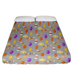 Halloween Candy Fitted Sheet (king Size) by Askadina