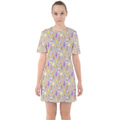 Halloween Candy Sixties Short Sleeve Mini Dress