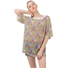 Halloween Candy Oversized Chiffon Top by Askadina