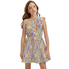 Halloween Candy Kids  One Shoulder Party Dress