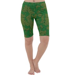 Vectors Leaves Background Plant Cropped Leggings 