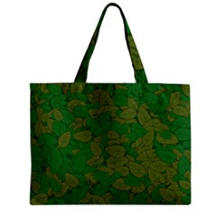 Vectors Leaves Background Plant Zipper Mini Tote Bag