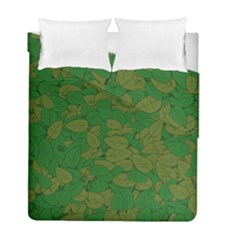 Vectors Leaves Background Plant Duvet Cover Double Side (full/ Double Size)