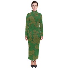 Vectors Leaves Background Plant Turtleneck Maxi Dress by Askadina