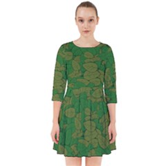 Vectors Leaves Background Plant Smock Dress by Askadina