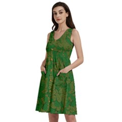 Vectors Leaves Background Plant Sleeveless Dress With Pocket by Askadina