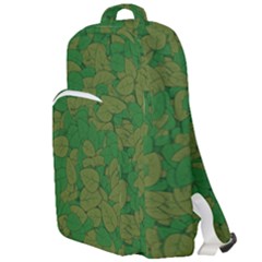 Vectors Leaves Background Plant Double Compartment Backpack by Askadina