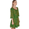 Vectors Leaves Background Plant Velour Kimono Dress View3