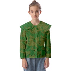 Vectors Leaves Background Plant Kids  Peter Pan Collar Blouse by Askadina