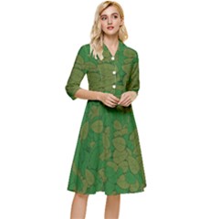 Vectors Leaves Background Plant Classy Knee Length Dress by Askadina