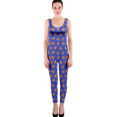 Cute Sketchy Monsters Motif Pattern One Piece Catsuit