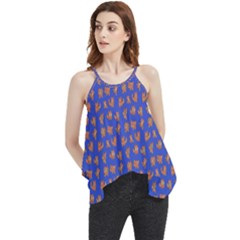 Cute Sketchy Monsters Motif Pattern Flowy Camisole Tank Top by dflcprintsclothing