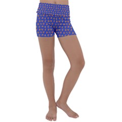 Cute Sketchy Monsters Motif Pattern Kids  Lightweight Velour Yoga Shorts by dflcprintsclothing