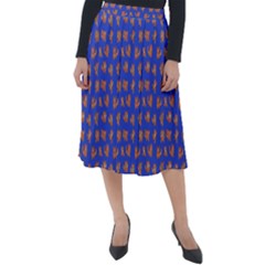 Cute Sketchy Monsters Motif Pattern Classic Velour Midi Skirt 