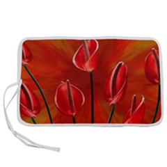 Flowers Red Pen Storage Case (s) by Askadina