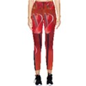 Flowers Red Pocket Leggings  View1