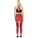 Flowers Red Pocket Leggings  View2