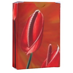 Flowers Red Playing Cards Single Design (rectangle) With Custom Box by Askadina