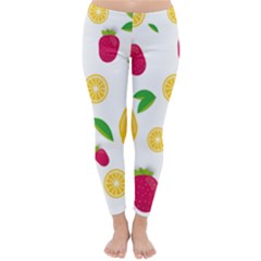 Strawberry Lemons Fruit Classic Winter Leggings