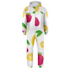 Strawberry Lemons Fruit Hooded Jumpsuit (men)