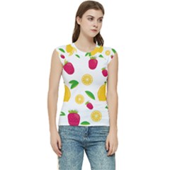 Strawberry Lemons Fruit Women s Raglan Cap Sleeve T-shirt by Askadina