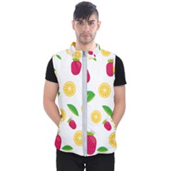 Strawberry Lemons Fruit Men s Puffer Vest