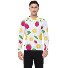 Strawberry Lemons Fruit Men s Long Sleeve Rash Guard