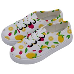 Strawberry Lemons Fruit Kids  Classic Low Top Sneakers by Askadina