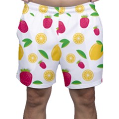 Strawberry Lemons Fruit Men s Shorts by Askadina