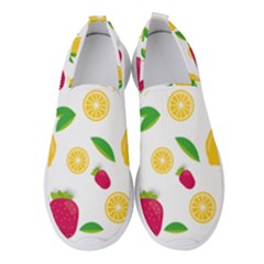 Strawberry Lemons Fruit Women s Slip On Sneakers by Askadina