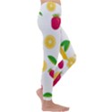 Strawberry Lemons Fruit Kids  Lightweight Velour Leggings View3