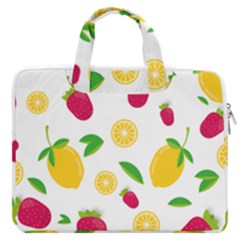 Strawberry Lemons Fruit Macbook Pro 13  Double Pocket Laptop Bag by Askadina