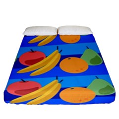 Fruit Texture Wave Fruits Fitted Sheet (california King Size)