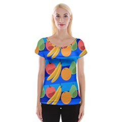 Fruit Texture Wave Fruits Cap Sleeve Top