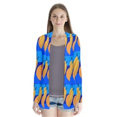 Fruit Texture Wave Fruits Drape Collar Cardigan by Askadina