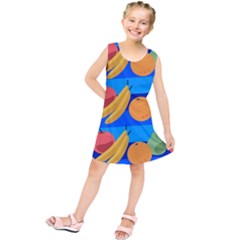 Fruit Texture Wave Fruits Kids  Tunic Dress by Askadina