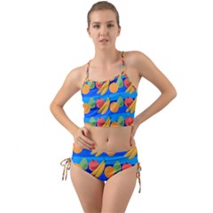 Fruit Texture Wave Fruits Mini Tank Bikini Set by Askadina