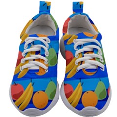 Fruit Texture Wave Fruits Kids Athletic Shoes by Askadina