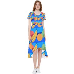 Fruit Texture Wave Fruits High Low Boho Dress by Askadina