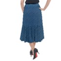 Plaid Background Blue Midi Mermaid Skirt View2