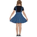 Plaid Background Blue Kids  Apron Dress View4