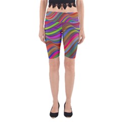 Psychedelic Surreal Background Yoga Cropped Leggings by Askadina