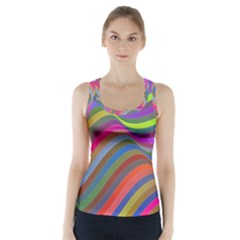 Psychedelic Surreal Background Racer Back Sports Top